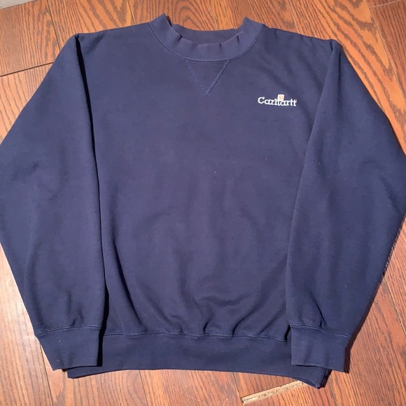 Carhartt Other - 🟢 Vintage carhartt thick rugged navy cotten crew neck sweater